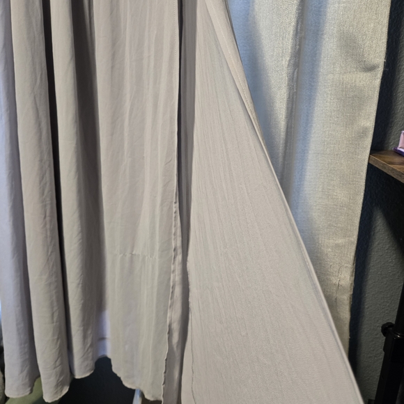 Lulu's Gray Maxi Dress with Slit - Picture 4 of 7